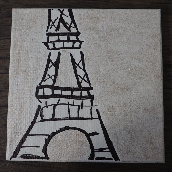 Unbranded Other - Handpainted Canvas Eiffel Tower Paris Acrylic